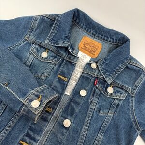 Levi Strauss Kids Denim Jacket Blue Trucker Style Size Medium